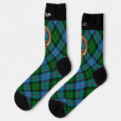 Clan Morrison Crest over Hunting Tartan Socks (Left)