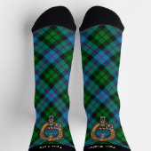 Clan Morrison Crest over Hunting Tartan Socks (Top)