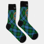 Clan Morrison Crest over Hunting Tartan Socks (Right)