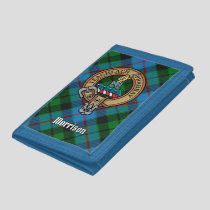 Clan Morrison Crest over Hunting Tartan Trifold Wallet