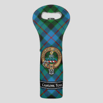 Clan Morrison Crest over Hunting Tartan Wine Bag