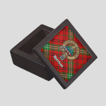 Clan Morrison Crest over Red Tartan Gift Box