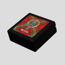 Clan Morrison Crest over Red Tartan Gift Box