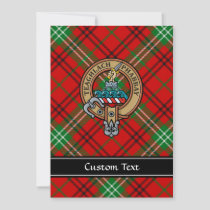 Clan Morrison Crest over Red Tartan Invitation