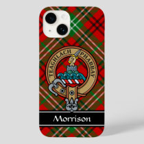 Clan Morrison Crest over Red Tartan iPhone Case