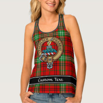 Clan Morrison Crest over Red Tartan Tank Top