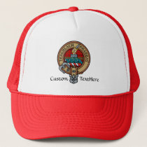 Clan Morrison Crest over Red Tartan Trucker Hat