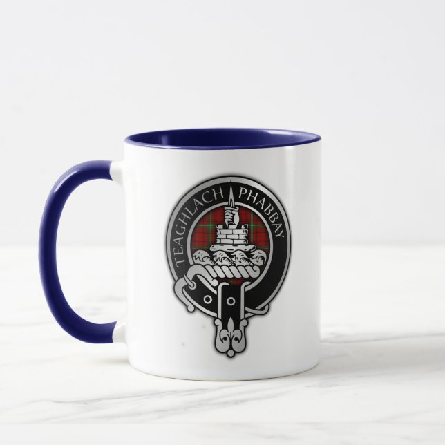 Clan Morrison Crest & Tartan Mug (Left)