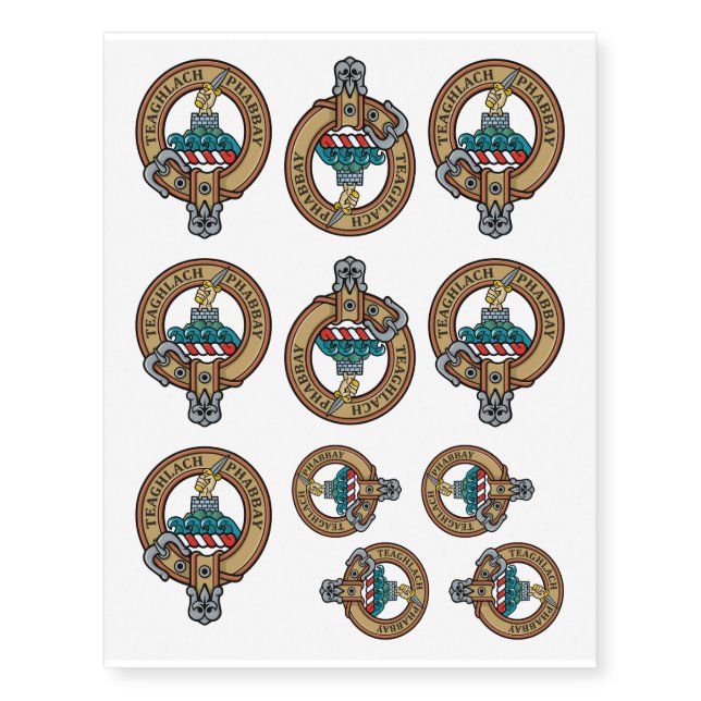 Clan Morrison Crest Temporary Tattoos (Front)