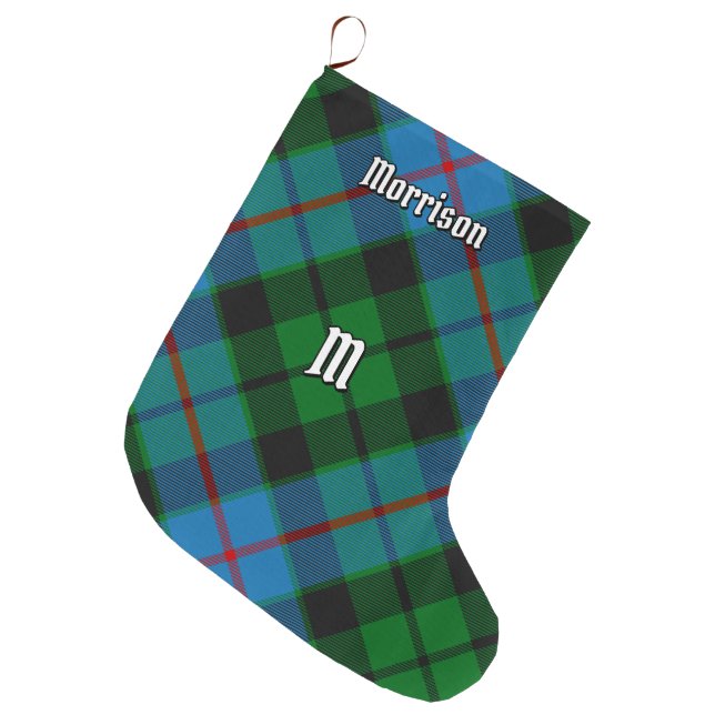 Clan Morrison Hunting Tartan Christmas Stocking (Front (Hanging))