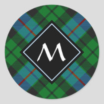 Clan Morrison Hunting Tartan Classic Round Sticker