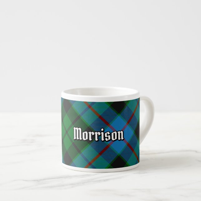 Clan Morrison Hunting Tartan Espresso Cup (Front Right)