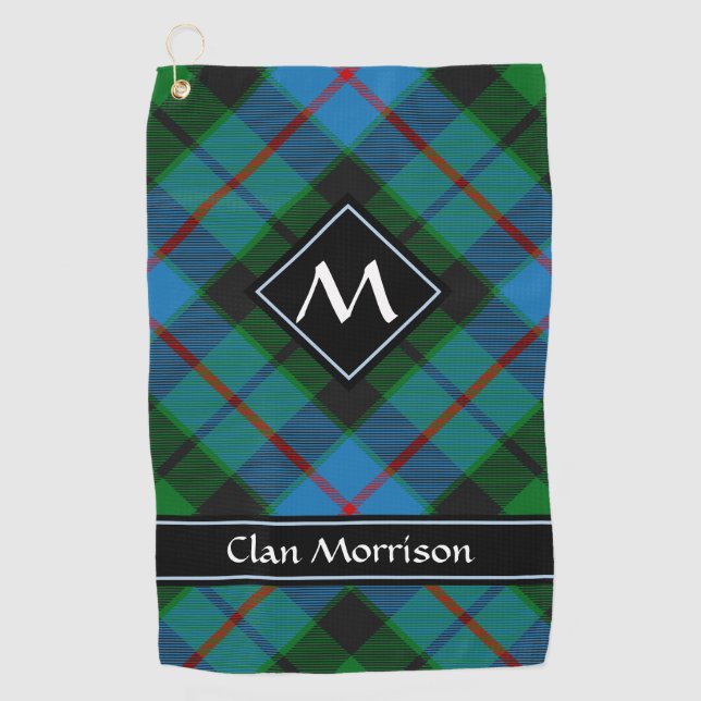 Clan Morrison Hunting Tartan Golf Towel (Front)