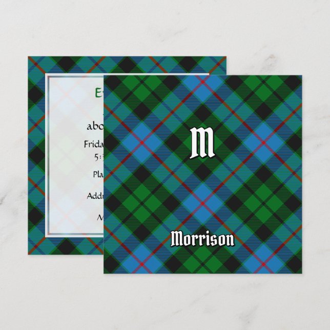 Clan Morrison Hunting Tartan Invitation (Front/Back)
