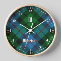Clan Morrison Hunting Tartan Large Clock