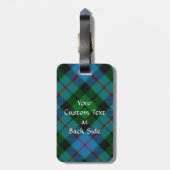 Clan Morrison Hunting Tartan Luggage Tag (Back Vertical)