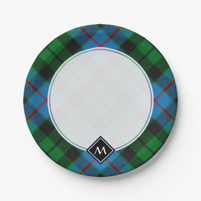 Clan Morrison Hunting Tartan Paper Plates (Front)