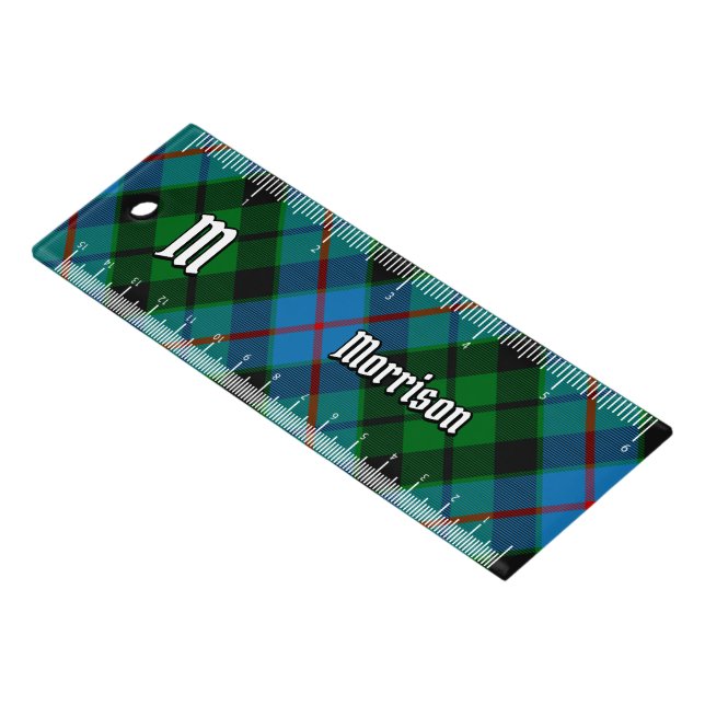 Clan Morrison Hunting Tartan Ruler (Angled)