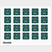 Clan Morrison Hunting Tartan Square Sticker (Sheet)