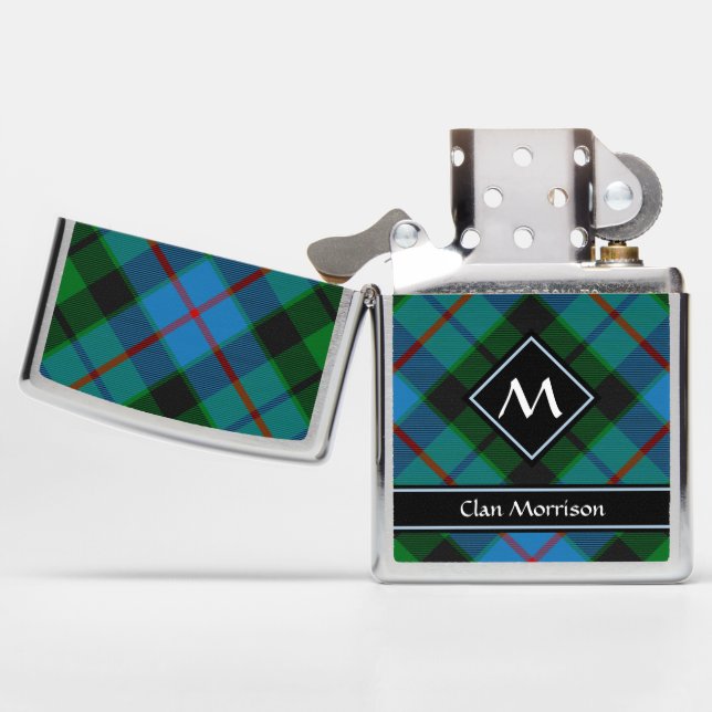 Clan Morrison Hunting Tartan Zippo Lighter (Opened)