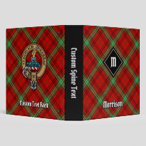 Clan Morrison Red Tartan 3 Ring Binder