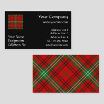Clan Morrison Red Tartan Business Card