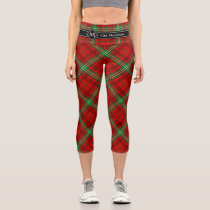Clan Morrison Red Tartan Capri Leggings