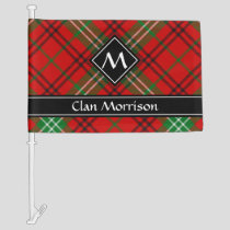 Clan Morrison Red Tartan Car Flag