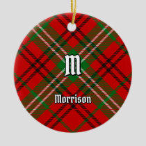 Clan Morrison Red Tartan Ceramic Ornament