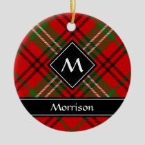 Clan Morrison Red Tartan Ceramic Ornament