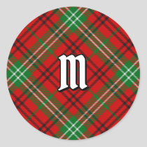 Clan Morrison Red Tartan Classic Round Sticker