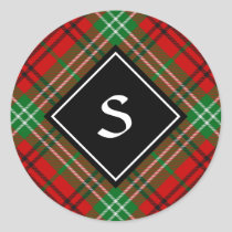 Clan Morrison Red Tartan Classic Round Sticker