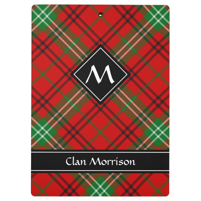Clan Morrison Red Tartan Clipboard (Back)