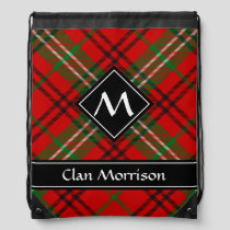 Clan Morrison Red Tartan Drawstring Bag