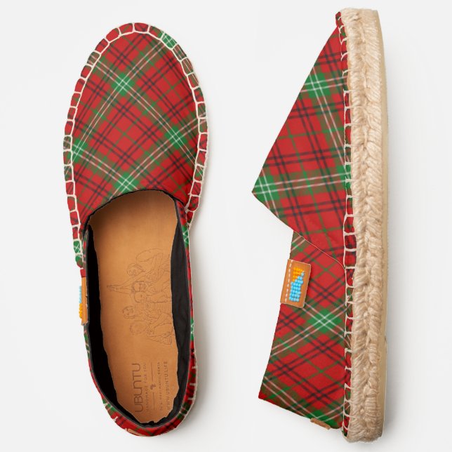 Clan Morrison Red Tartan Espadrilles (Side)