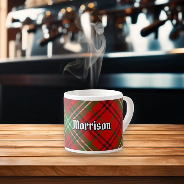 Clan Morrison Red Tartan Espresso Cup (Creator Uploaded)