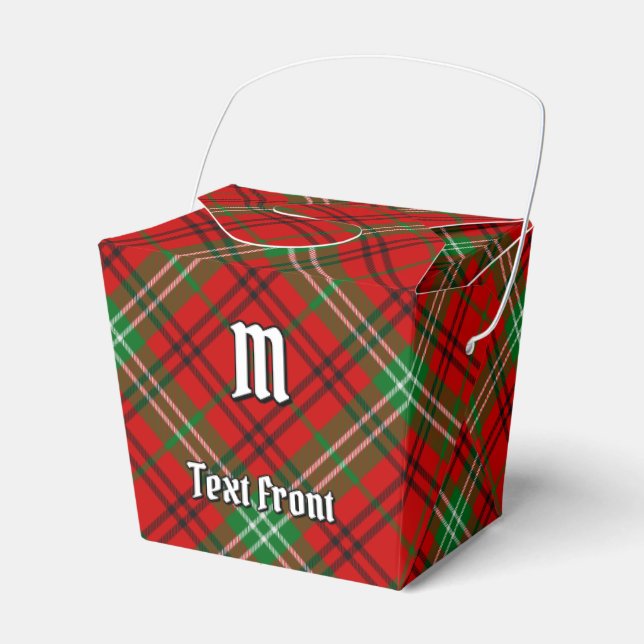 Clan Morrison Red Tartan Favor Box (Front Side)