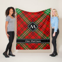 Clan Morrison Red Tartan Fleece Blanket