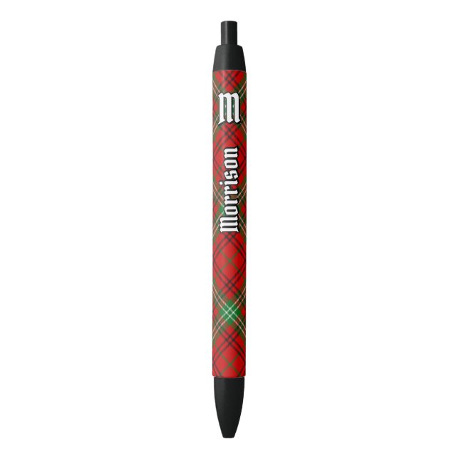 Clan Morrison Red Tartan Ink Pen (Front Vertical)