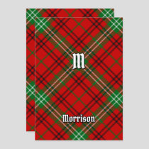 Clan Morrison Red Tartan Invitation