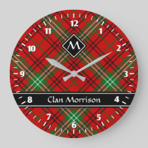Clan Morrison Red Tartan Large Clock