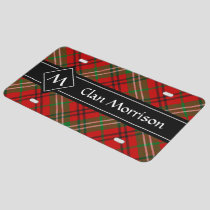 Clan Morrison Red Tartan License Plate