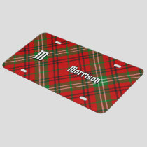 Clan Morrison Red Tartan License Plate