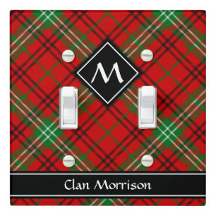 Clan Morrison Red Tartan Light Switch Cover