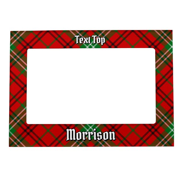Clan Morrison Red Tartan Magnetic Frame (Front)