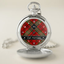 Clan Morrison Red Tartan Pocket Watch