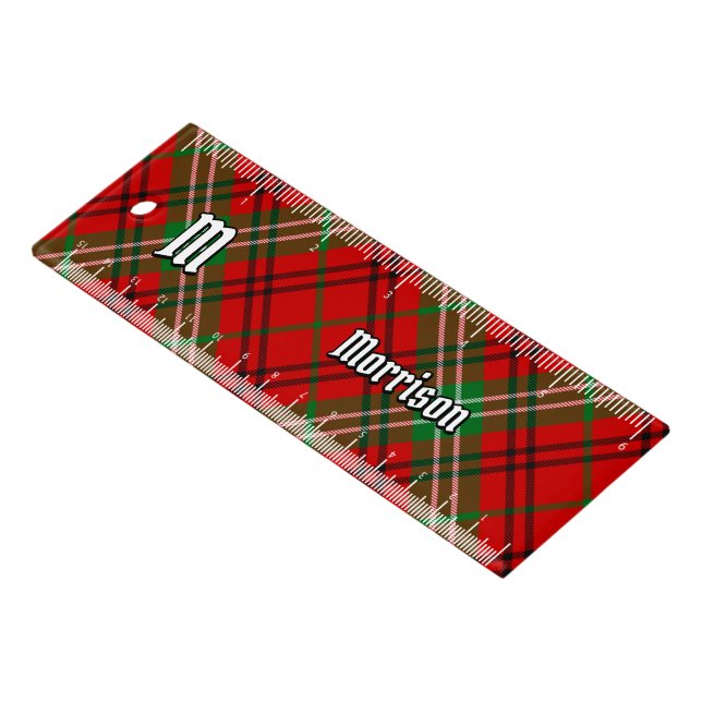 Clan Morrison Red Tartan Ruler (Angled)