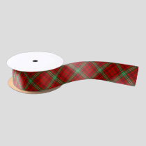 Clan Morrison Red Tartan Satin Ribbon