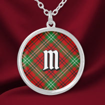 Clan Morrison Red Tartan Silver Plated Necklace