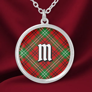 Clan Morrison Red Tartan Silver Plated Necklace